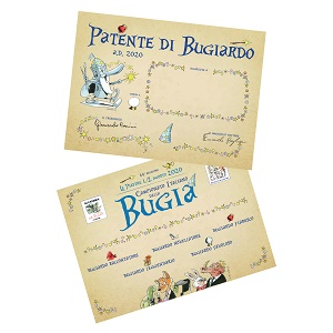 	Logo e illustrazioni del 44 Campionato Italiano della Bugia - Le Piastre 2020